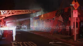 US, Los Angeles: Wilmington Market Destroyed By Fire