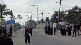 MOMENT - Fresh Israeli strikes kill 10 Palestinians, including aid seekers, in battered Gaza