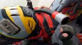 Coast Guard helicopter rescues sailor from capsized boat in Texas