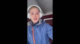 Girl decides to run in -17°c cold, had no idea she'd turn into a snowman