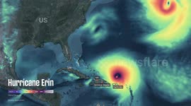 MOTION GRAPHIC - Hurricane Erin batters East Coast with heavy rain and strong winds