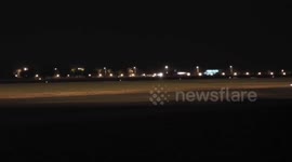 Fighter jet bursts into flames as it crashes during takeoff in Malaysia