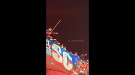 Crowd violence leaves dozens of fans injured at football match in Argentina