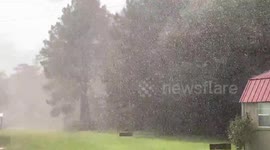 US: Downpour Hits Castleberry, AL