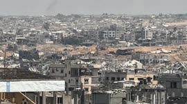 Smoke rises over Khan Younis after Israeli attacks