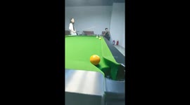 Girl Accidentally Hits Camera with Billiard