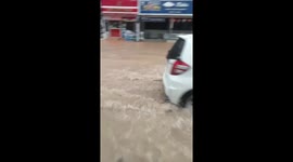 Heavy rains submerge roads on Thai tourist island Phuket