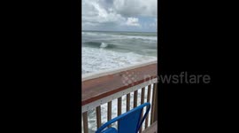 US: Hurricane Erin Sparks Waves on Daytona Beach Shores