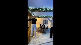 Girls play a funny prank on younger cousin while attempting 
Superman challenge