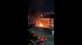Van catches fire in Woolwich