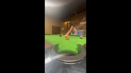 Cue ball accidentally hits friend in Lanesville, Indiana