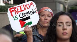 Pots and pans used to protest Gaza famine outside Israeli Embassy in London