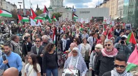Sweden: Demonstrators rally in Stockholm against Israel's actions in Gaza