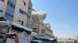 Smoke rises after Israeli attacks on northern Gaza (2)