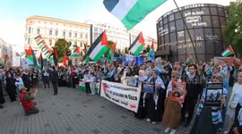 Demonstrators in Berlin hold protest in solidarity with Palestine