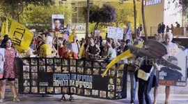 Israeli demonstrators march in Jerusalem demanding hostage swap