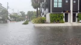 US: Heavy Rain Triggers Flooding in Charleston, South Carolina