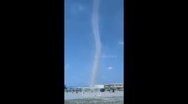 Japan: Massive Dust Devil Forms in Kasugai City, Aichi Prefecture