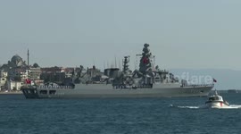 Turkish navy parades in Istanbul Strait during TEKNOFEST 'Blue Homeland' event (6)