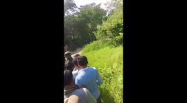 Cambodian villagers clash with Thai soldiers over barbed wire fence blocking roads