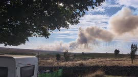 Fire on the moors near fylingdales