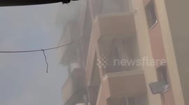 Footage of immediate aftermath of deadly Israeli double strike on Gaza hospital