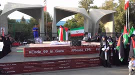 Healthcare workers in Tehran protest against Israeli genocide in Gaza