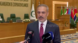 Turkish FM speaks following OIC meeting in Saudi Arabia