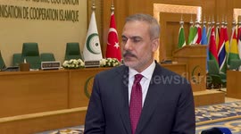 Turkish FM speaks following OIC meeting in Saudi Arabia (2)