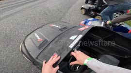 Downhill Power Wheels Race