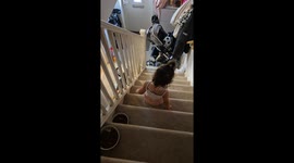 My neice telling me to shut up with the hand
