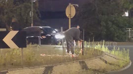 Harlow, United Kingdom – 08/25/2025 – A group of residents gathered along Southern Way in Harlow, Essex, at 8:00 PM to participate in