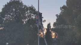Essex locals line lampposts and roundabouts with national flags