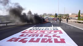 Israelis block Tel Aviv roads demanding Gaza ceasefire, release of hostages