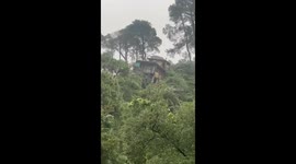 Home collapses as foundations are weakened by rain in India