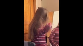 Girl’s tantrum over bad hair day in Vanceburg, Kentucky, USA