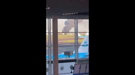 Massive warehouse fire at Schiphol Airport, Amsterdam