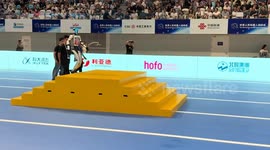 Humanoid robot completes sports challenge in Beijing, China