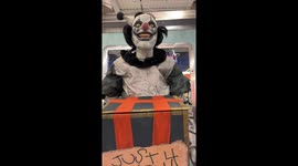 Wait for it! Clown gives you a scary surprise.