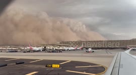 Haboob forming captured from an airplane in Phoenix, Arizona, USA