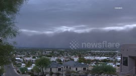 US, Phoenix: Phoenix Large Dust Storm And Heavy Rainfall