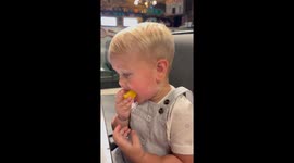 Toddler Tries a Lemon