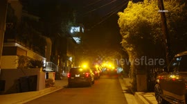 US, Los Angeles: Hollywood Hills West Possibly Intoxicated Suspect Enters Four Story Residence