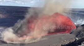 US: Kilauea Summit Eruption Unleashes Towering Lava Fountains