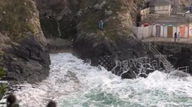Edge of Disaster: Coastguard Abseil Rescue at Newquay's Towan Beach