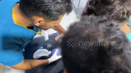 Injured children carried into hospital as Israel kills 11 across Gaza