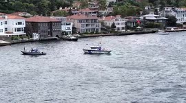 Türkiye: Drone captures search efforts for missing Russian swimmer in Istanbul Strait
