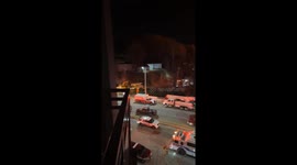 Camp Small Fire filmed from Woodberry apartment as firefighters battle the blaze