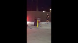 Woman Has Car Crashout While Driving with Both Front Tires Flat