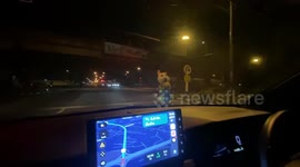 Terrifying food seller dressed as a bunny scares driver